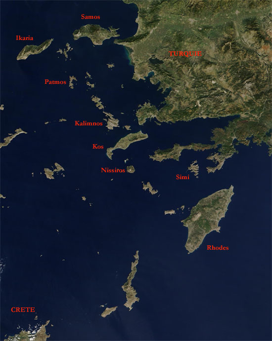 mappa del dodecanese