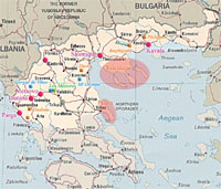carte touristique du nord de la Grce