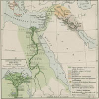 carte de l'gypte et de l'orient au XV avant JC