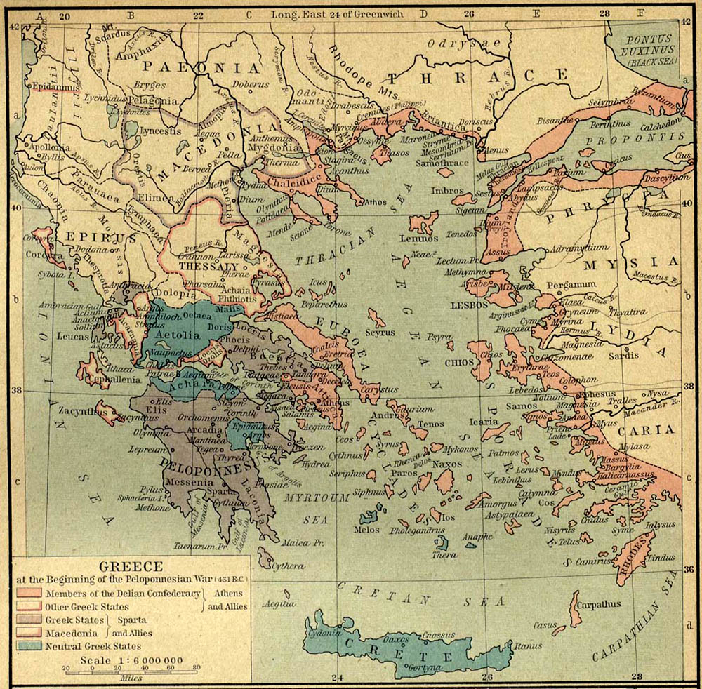 carte grèce antique