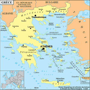 grèce régions et îles