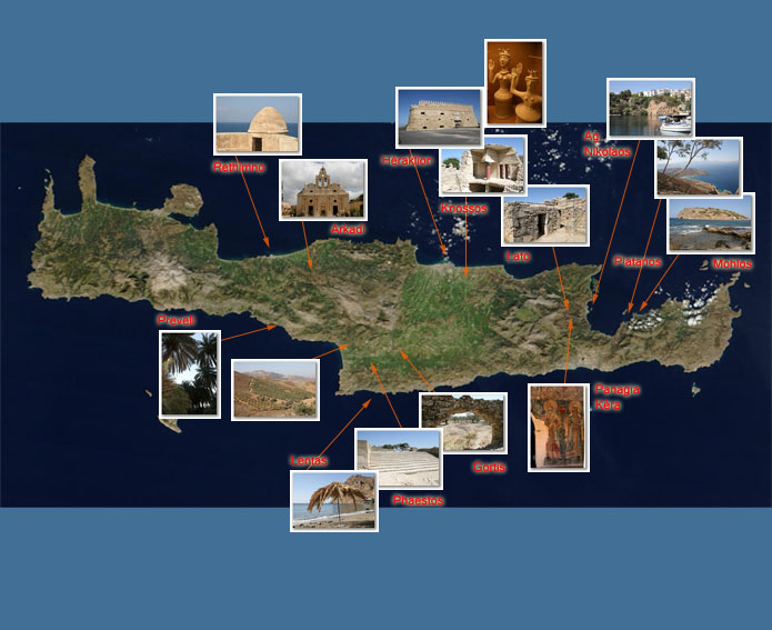 crete carte touristique