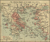 impero di Atene, cartina