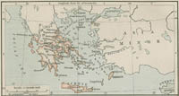 cartina grecia antica : micene -XVe