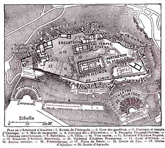 plan de l'acropole