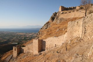 Forteresse d'Acrocorinthe en Grèce